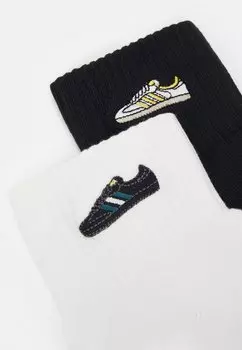 Носки Samba Ankle Unisex 2 Pack adidas Originals, белый/черный