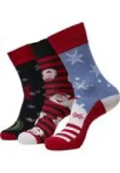 Носки SANTA HO CHRISTMAS 3 PACK Urban Classics, мультиколор