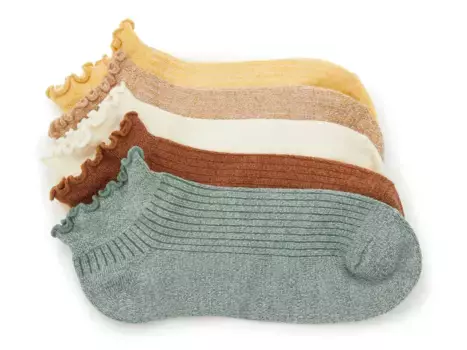 Носки щиколоточные Lettuce Edge - 5 пар Crown Vintage, Brown/Green/Yellow