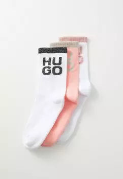 Носки SHINY LOG 3 PACK HUGO, белый