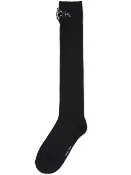Носки Simone Rocha Flower Crystal Emblem, черный