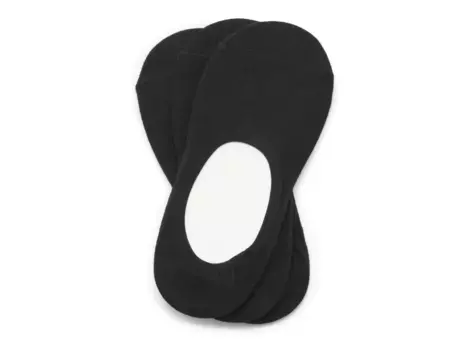 Носки Simple Men's No Show Liners - 3 Pack Crown Vintage, черный