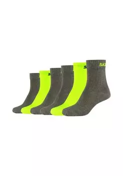 Носки SKECHERS, цвет Olive/Neon green