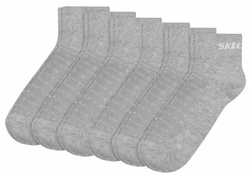 Носки Skechers Quarter Unisex Quarter Mesh Ventilation 8 шт, серый