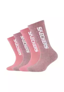 Носки Skechers "Теннисные носки, набор из 4 шт.", цвет Flamingo Moulin