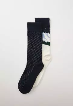 Носки SKIERS ARTWORK SOCKS 2 PACK GANT, темно-синий
