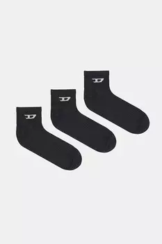 Носки SKM-D-ANKLE 3 пары Diesel, черный