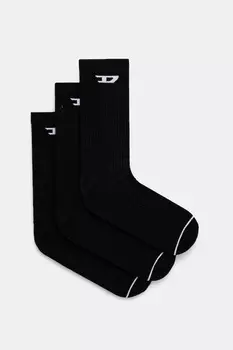 Носки SKM-D-CREW-LIGHT-SOCKS, 3 пары Diesel, черный