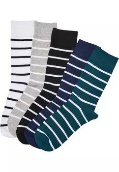 Носки SMALL STRIPES 5-PACK Urban Classics, темно-зеленый