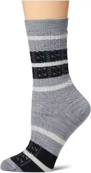 Носки Smartwool Everyday Striped Cable Crew Socks, цвет Light Gray