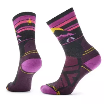 Носки Smartwool Hike Light Cushion New Pattern crew, черный/фиолетовый