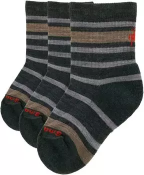 Носки Smartwool Hike Light Cushion Striped Crew Socks 3-Pack, цвет Dark Sage