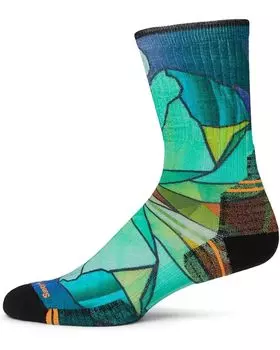 Носки Smartwool Hike Targeted Cushion Mirror Mountain Print Crew Socks, цвет Capri