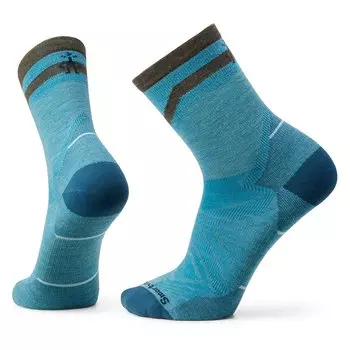Носки Smartwool Run Zero Cushion Mid Crew Pattern, зеленый