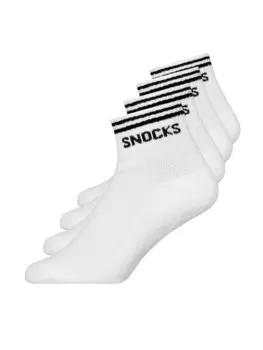 Носки SNOCKS Retro Sneaker aus Bio Baumwolle 4 Paar, цвет wei (streifen)