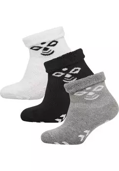 Носки SNUBBIE 3 PACK Hummel, цвет black grey melange white