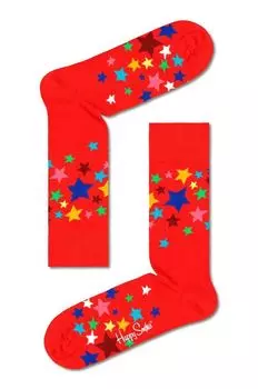 Носки со звездами Happy Socks, красный