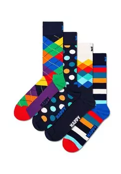 Носки Socks Gift Set Unisex 4 Pack Happy Socks, синие