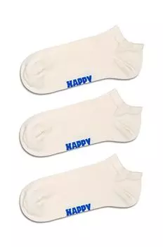 Носки Solid Low, 3 пары Happy Socks, белый