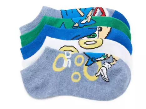 Носки Sonic Kids' No Show Socks - 5 Pack High Point Design, цвет blue_green_multicolor