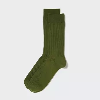 Носки (сплошные) UNIQLO, темно-зеленый