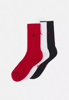 Носки спортивные Everyday Crew 3 Pack Unisex Jordan, спортивные красные/черные/белые