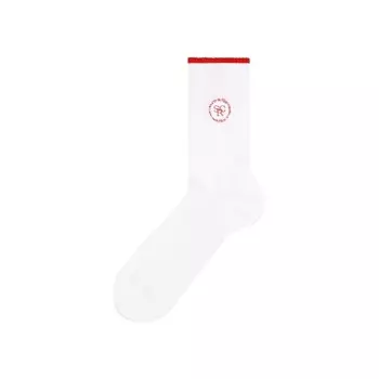 Носки Sporty & Rich SRHWC Embroidered Socks, цвет White/Bright Red