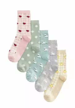 Носки SPRING ANIMAL PRINT 5 PACK Next, цвет pastel