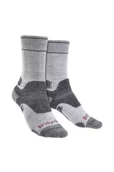 Носки среднего веса для походов из мериносовой шерсти Bridgedale, серый