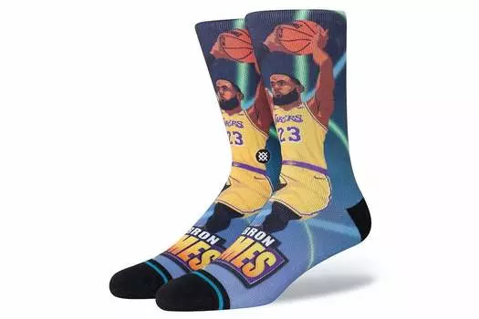 Носки Stance Casual NBA Lebron James Fast Break La Lakers Crew A558C20JFB-MUL, цвет multi