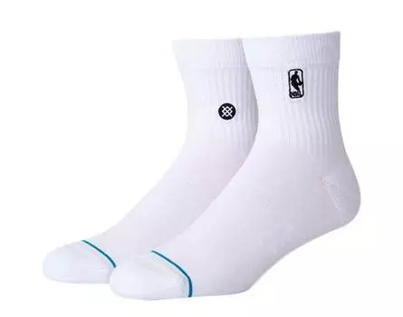 Носки Stance Casual NBA Logoman ST QTR белые до щиколотки A356D20LOG-WHT