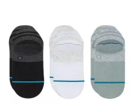 Носки Stance Gamut 2 No Show, 3 пары, черные/белые/серые M145A19GPK-MUL