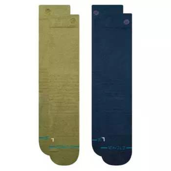 Носки Stance Iconic Mid Poly Snow 2 Pack, зеленый