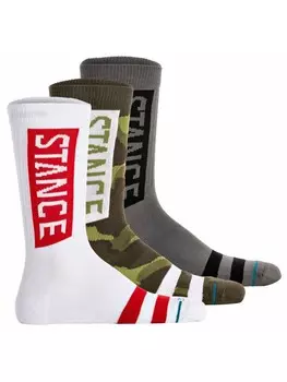 Носки STANCE Socken 3er Pack, цвет Grau/Wei/Grn