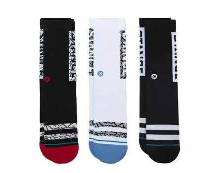 Носки Stance UnCommon Solids The OG, 3 пары, черно-белые, A556C20OG3-BLW