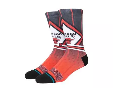 Носки Stance x NBA Chicago Bulls Fader Crew черно-красные A558A22FAC-BLK