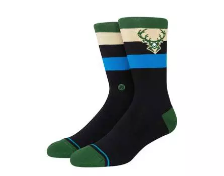 Носки Stance x NBA Milwaukee Bucks ST Crew темно-зеленые A555C22BUC-DNG