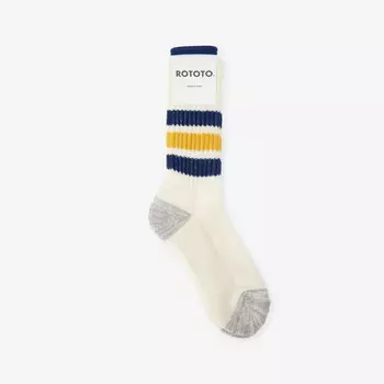 Носки старой школы из грубой хлопчатобумажной смеси с узором в полоску Rototo, синий