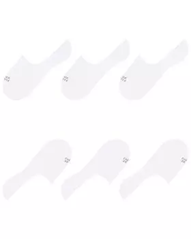 Носки Step Cotton Blend Solid High Cut, невидимые, упаковка из 3 шт Falke, белый