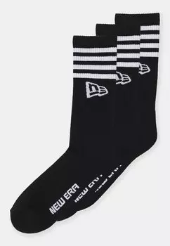 Носки STRIPE CREW SOCKS UNISEX 3 PACK New Era, цвет black