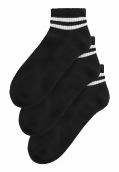 Носки STRIPE CUSHION WITH ARCH SUPPORT 3 PACK REGULAR FIT Next, черный