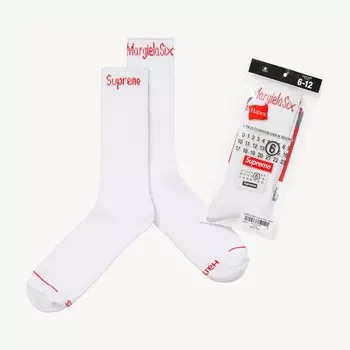 Носки Supreme x MM6 Maison Margiela x Hanes Crew, белый