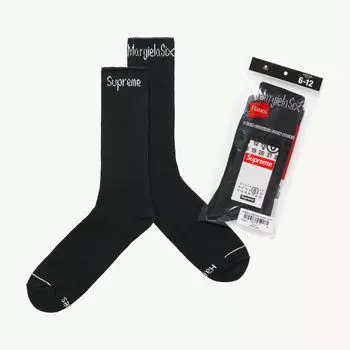 Носки Supreme x MM6 Maison Margiela x Hanes Crew, черный
