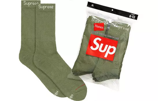 Носки Supreme, зеленый