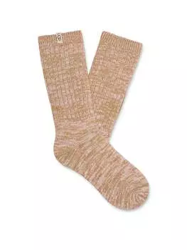 Носки свободного покроя с отделкой в рубчик Ugg, желтый