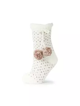 Носки-тапочки birdseye с подкладкой из искусственного меха Jane And Bleecker Marshmallow