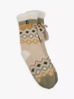 Носки-тапочки Fair Isle totes, охра