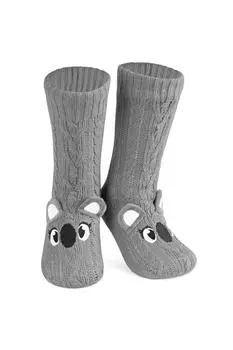 Носки-тапочки с изображением коалы CityComfort, серый