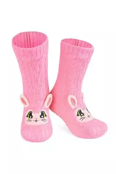 Носки-тапочки с кроликом CityComfort, розовый