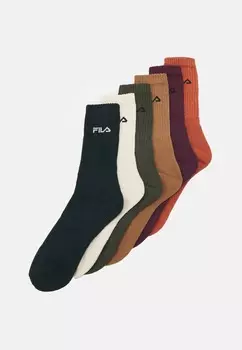 Носки TENNIS SOCKS UNISEX 6 PACK Fila, цвет jade/ecru/khaki/terrosso/prune/brick